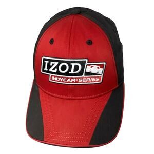 Izod Indycar Series Snapback Hat Adjustible Red & Black Indy Car